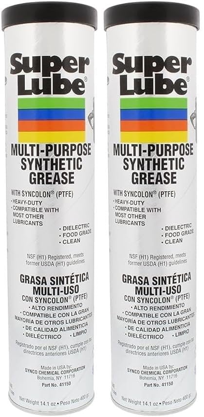 Super Lube 41150 Synthetic Multi-Purpose Grease, 400g, Translucent White Color- Pack of 2