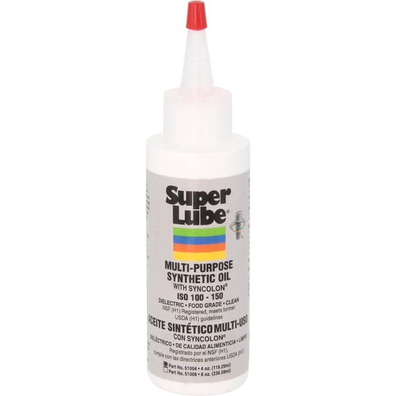 Super Lube 51004 Synthetic Oil, High Viscosity, 4 oz Bottle,Translucent white(Packaging may vary)