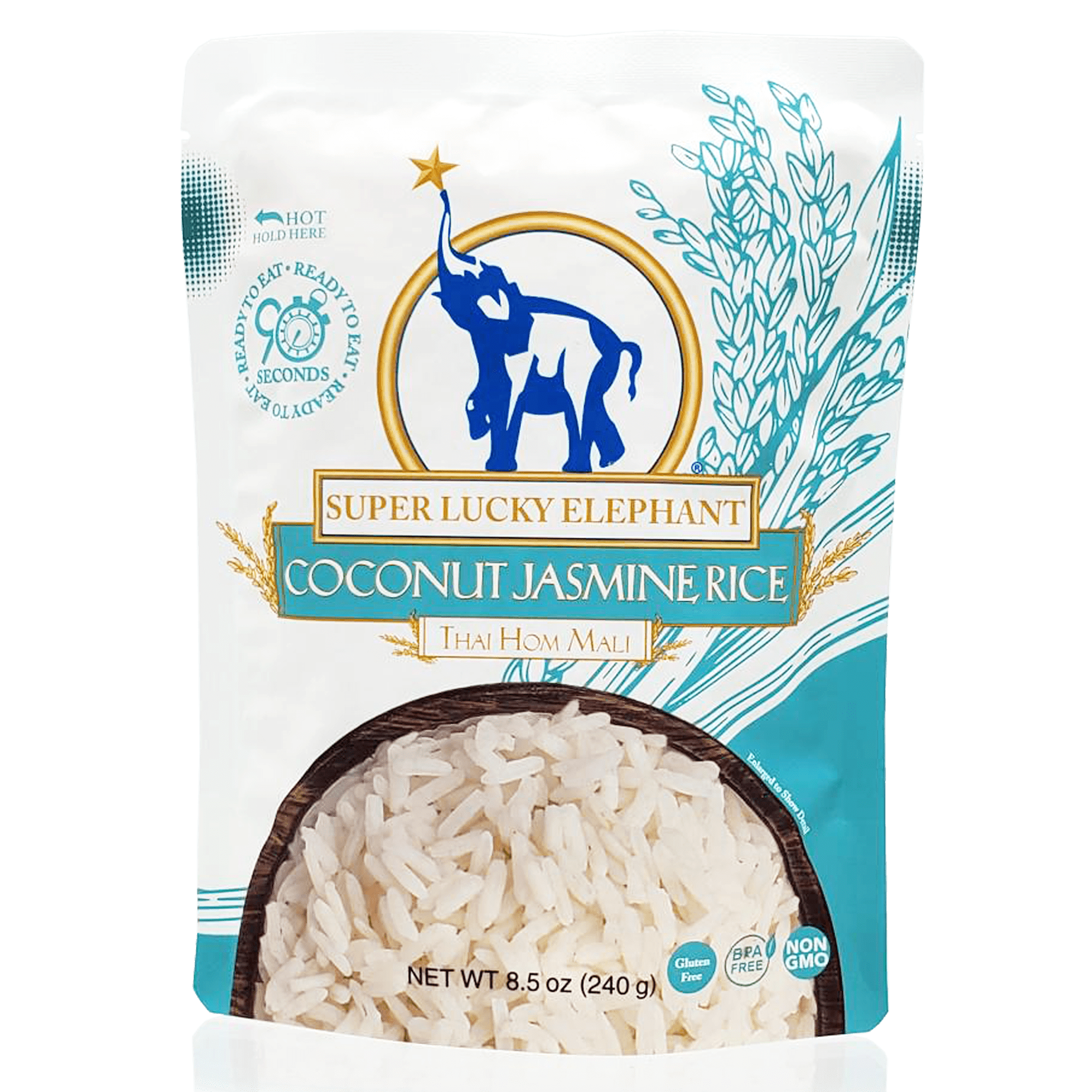 Elephant Ric Super Lucky Elephant Ready To Eat Coconut Jasmine Rice, 8.5 oz ...