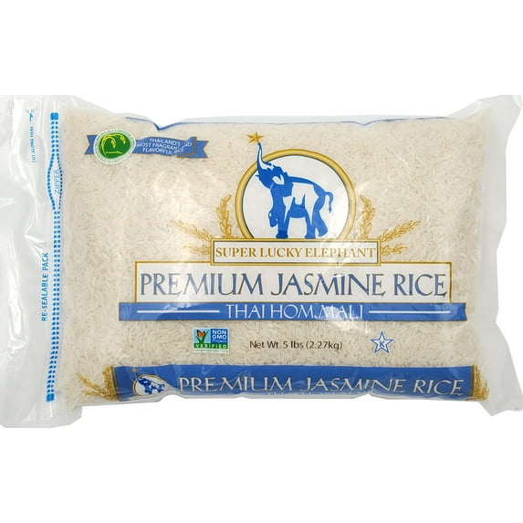 Super Lucky Elephant Thai Hom Mali Jasmine Rice, 5 lb
