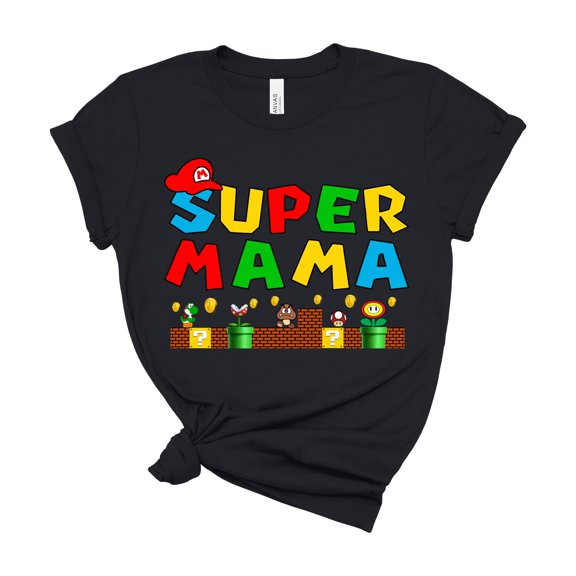 Super Mama Gamer Women's Shirt Funny Mothers Day Gift Tee
