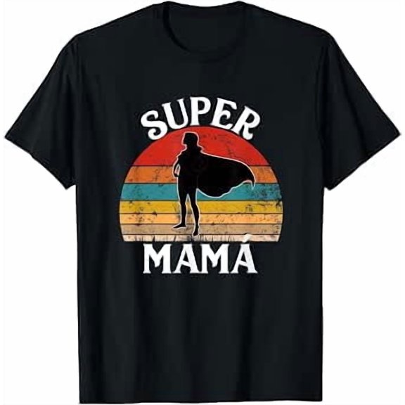 Super Mama Spanish Mom Woman Hero With Cape T-Shirt
