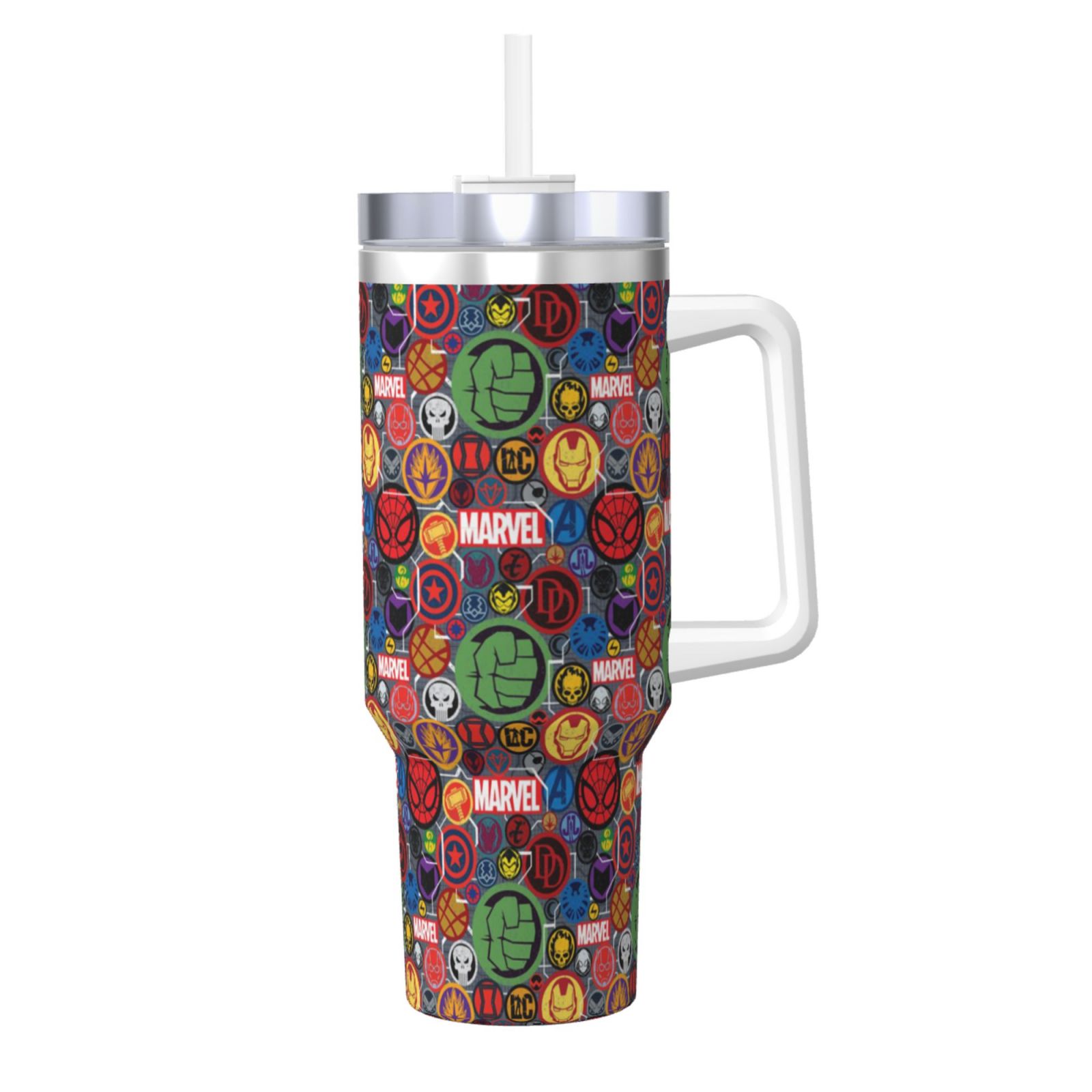 SuperMan 40oz Stainless Steel Vacuum Insulated Tumbler With Lid And