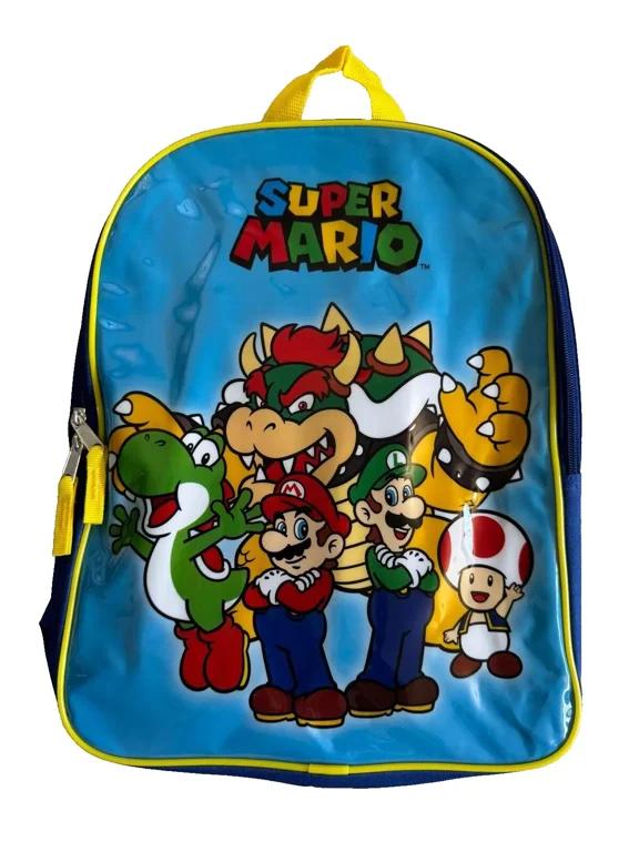 Super Mario 15" Canvas Large School Backpack