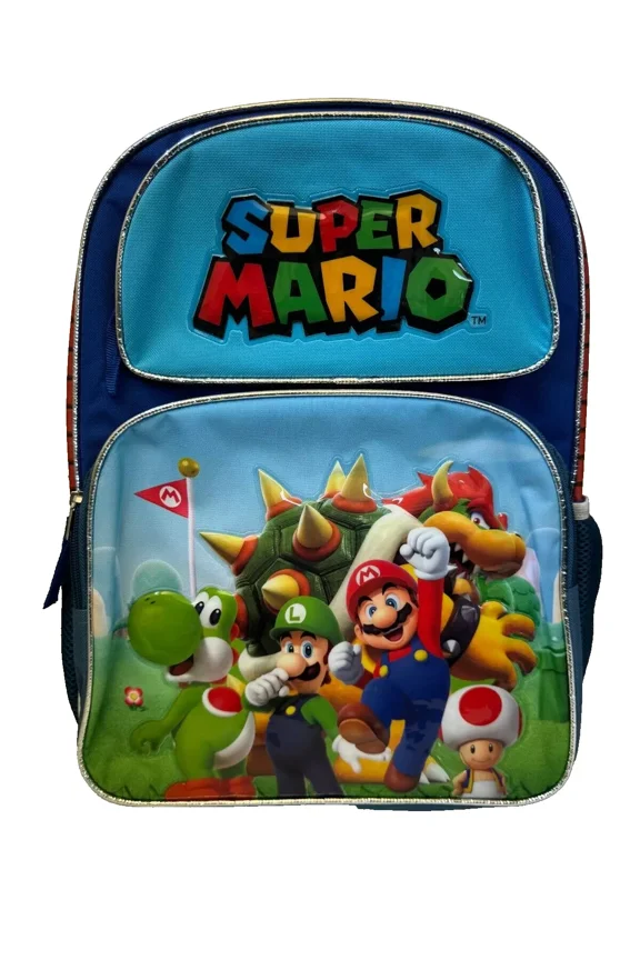 16 inches Large Backpack With 2 Mesh Pockets