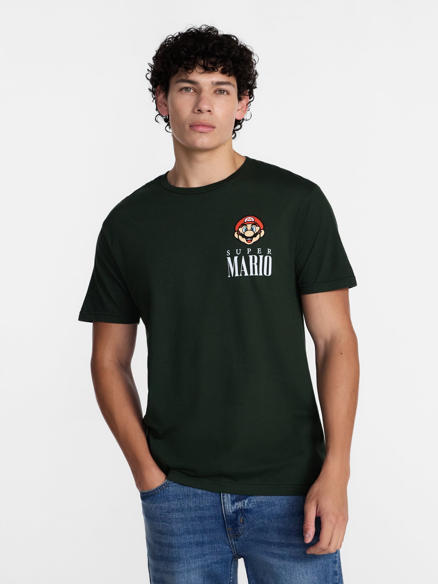 Super Mario 1985 Men's and Big Men's Graphic Tee with Short Sleeves, Sizes S-3XL