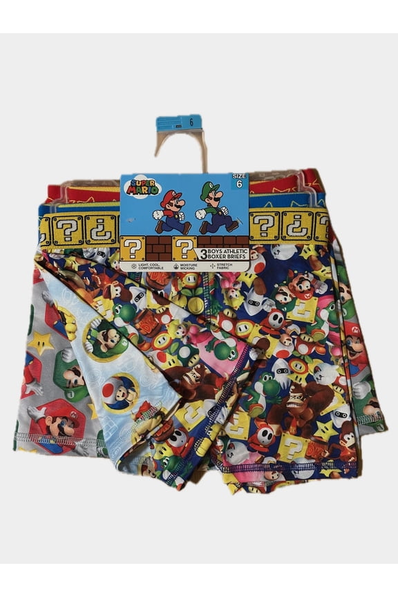3 PC Boxer Briefs Underwear Boy Size 6