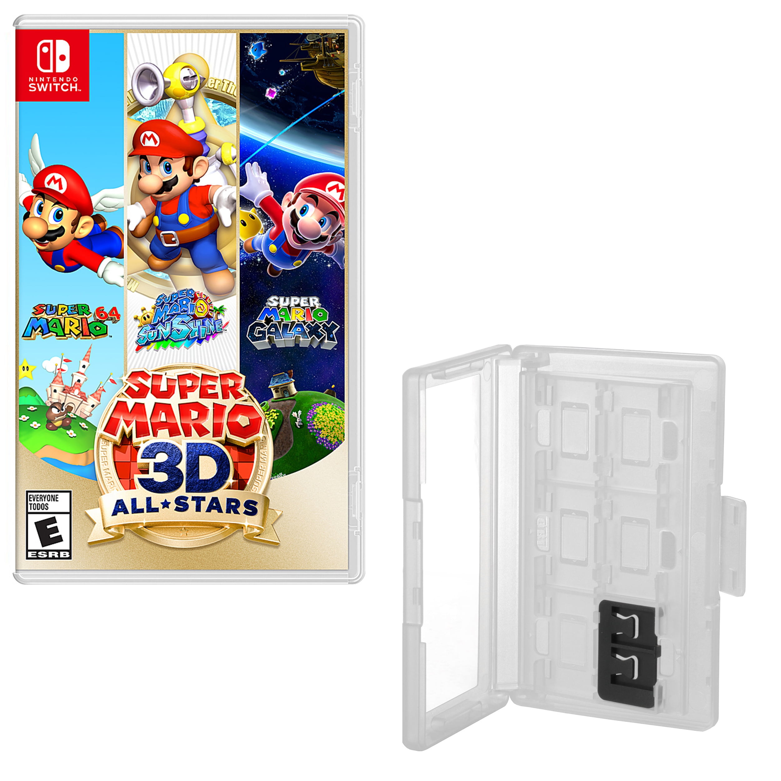 Super Mario 3D World Nintendo Switch With Hard Shell 12 Game Caddy