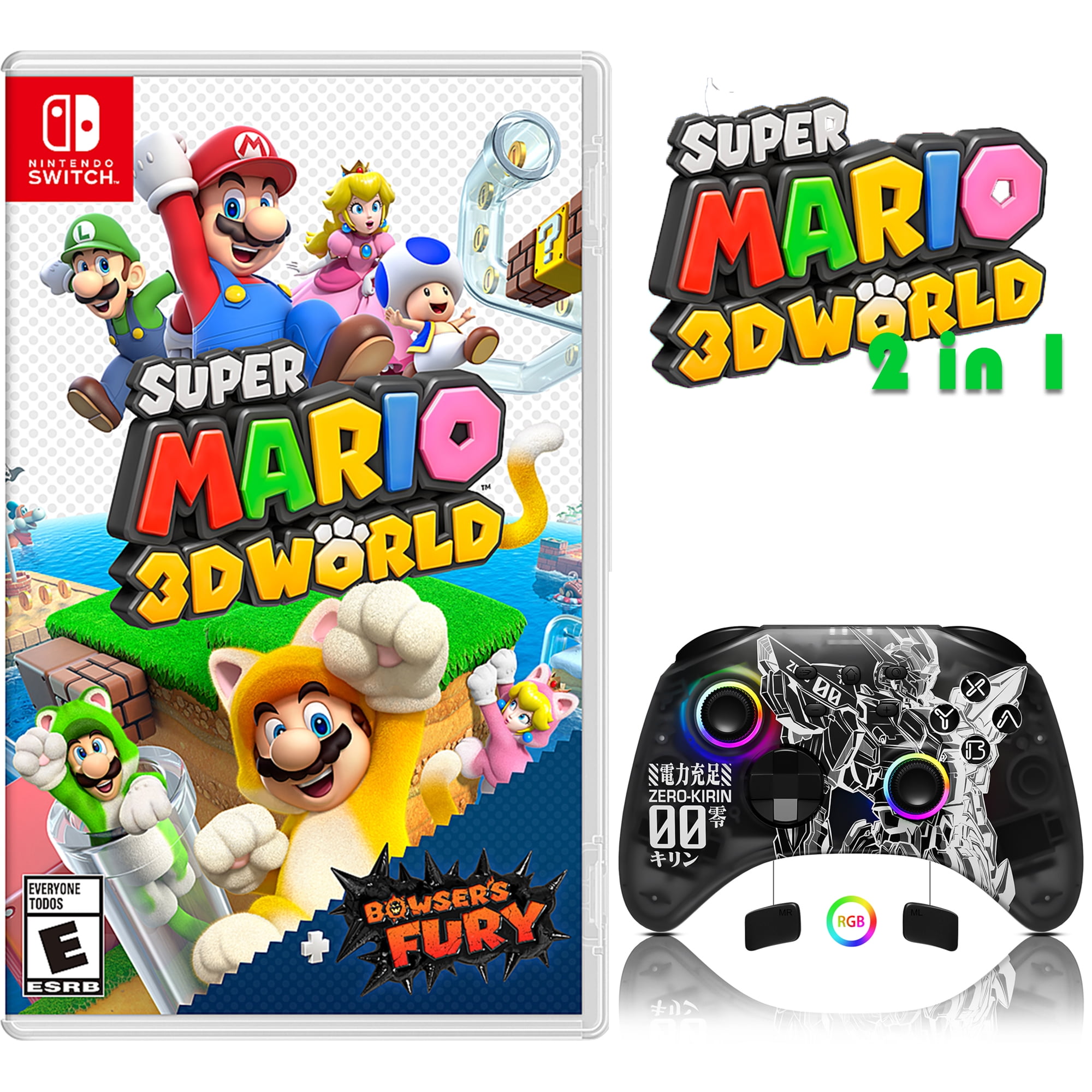 Super Mario 3D World + Wonder 2本セット Super Mario 3D World + Bowser's Fury Game Disc and Upgraded