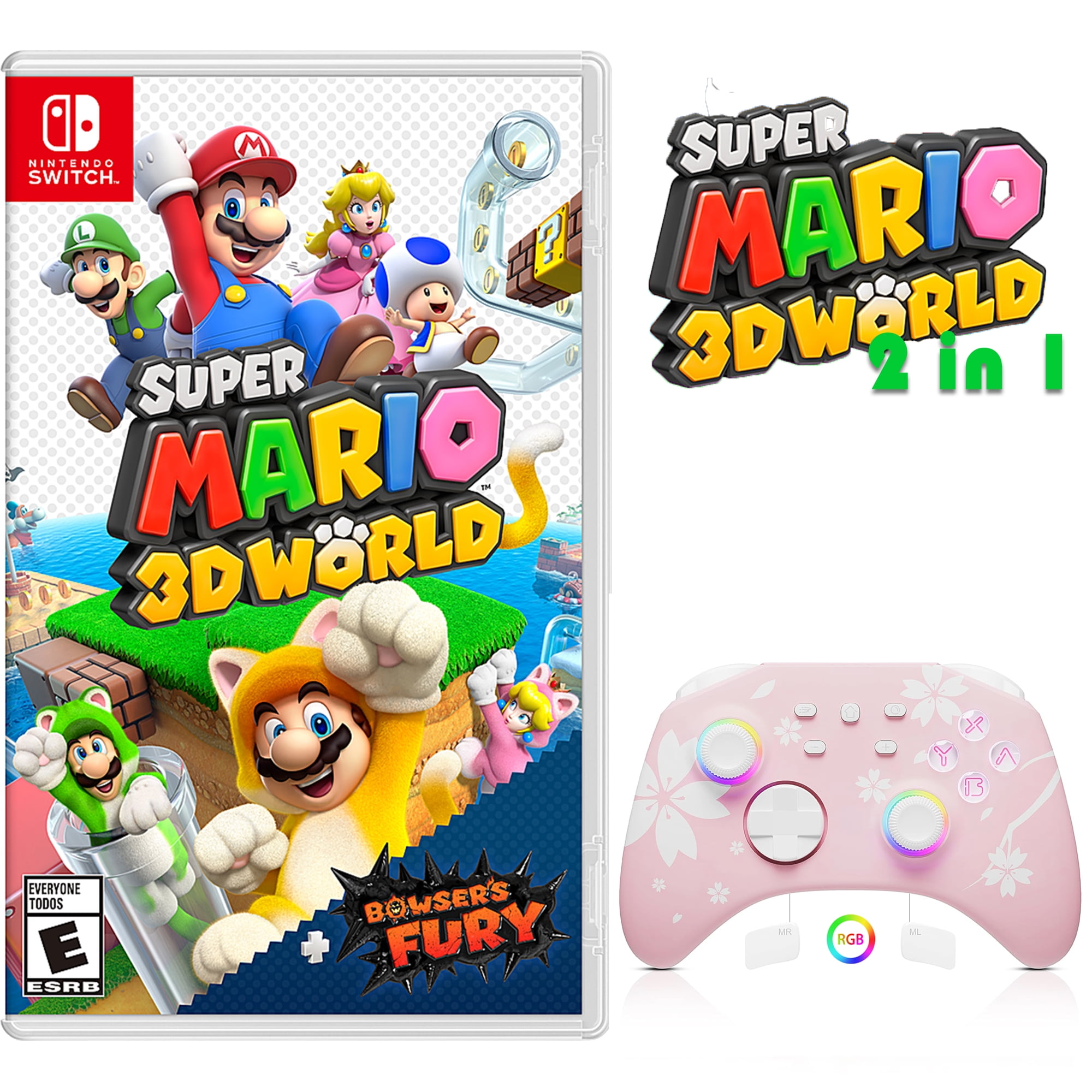Super Mario 3D World + Bowser's Fury Game Disc and Upgraded