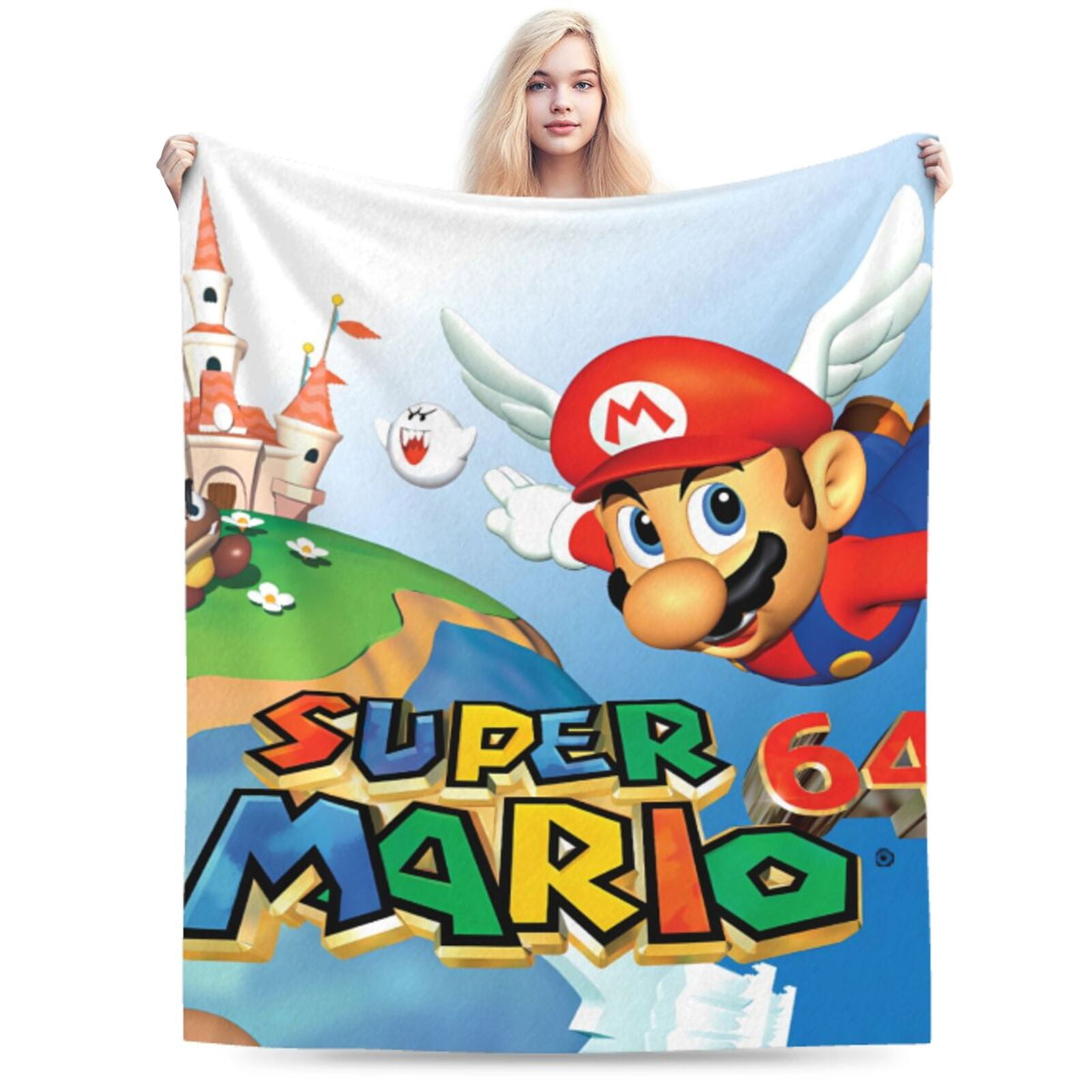 Super Mario 50x40 UltraSoft Flannel Blanket for Adults and Kids, Warm