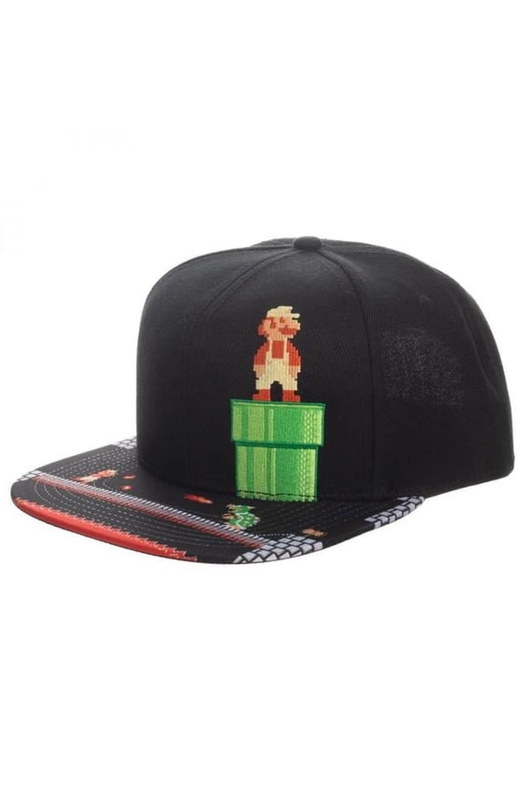Super Mario 8-Bit Bill Snapback Hat