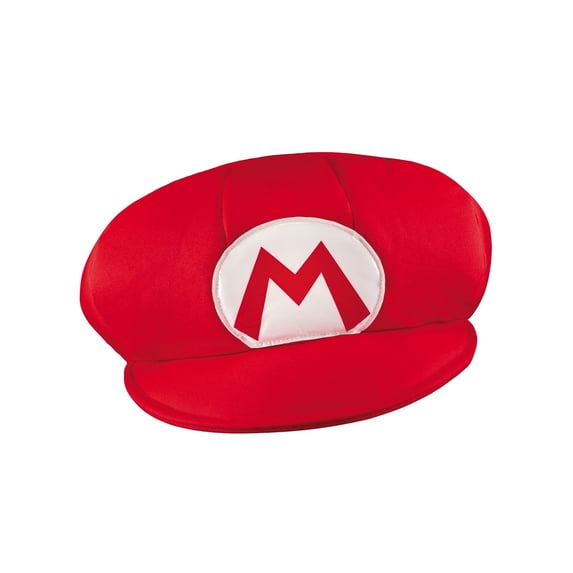 Super Mario Adult Red Newsboy Hat with M Emblem