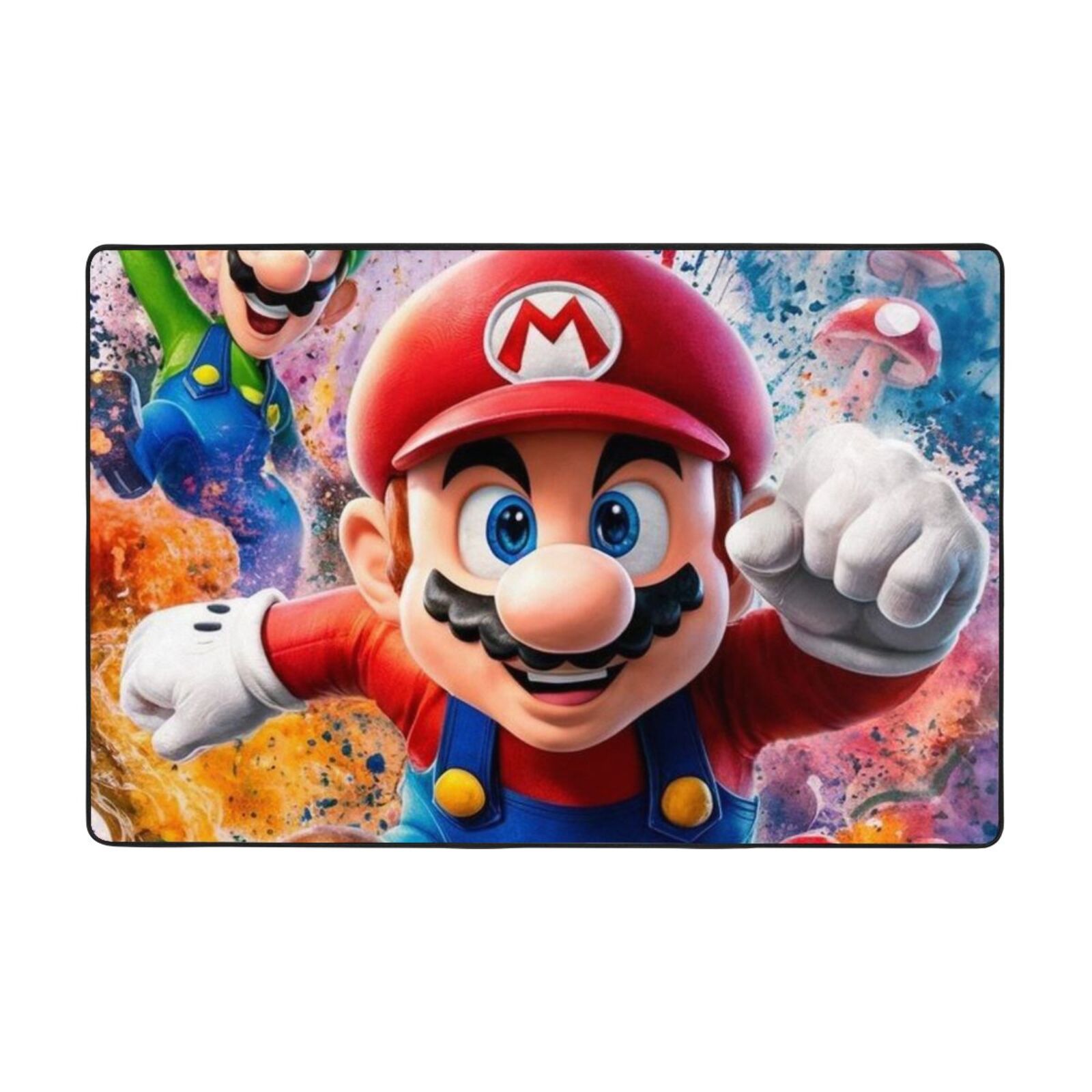 Super Mario Area Rugs, Large Carpet, Washable Rug Mat, Flannel NonSlip