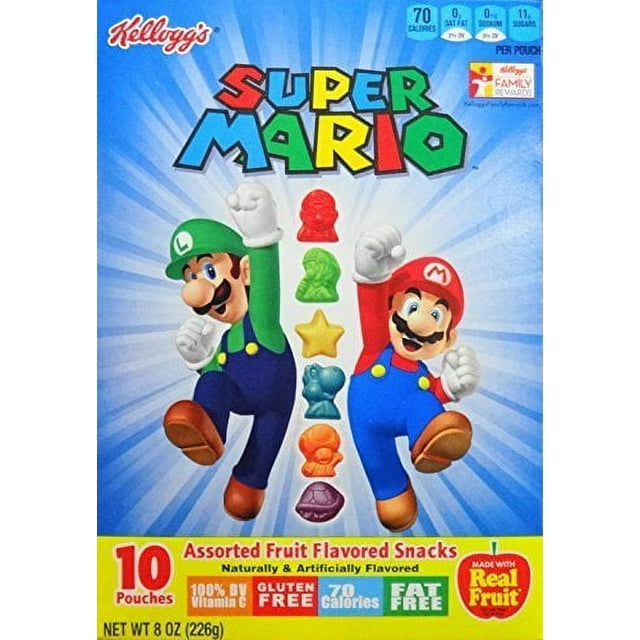 Super Mario Assorted Fruit DHF10 Flavored Snacks by Kellogg's
