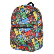 Super Mario Backpack Multi Character Video Game School Laptop Travel Backpack 17"
