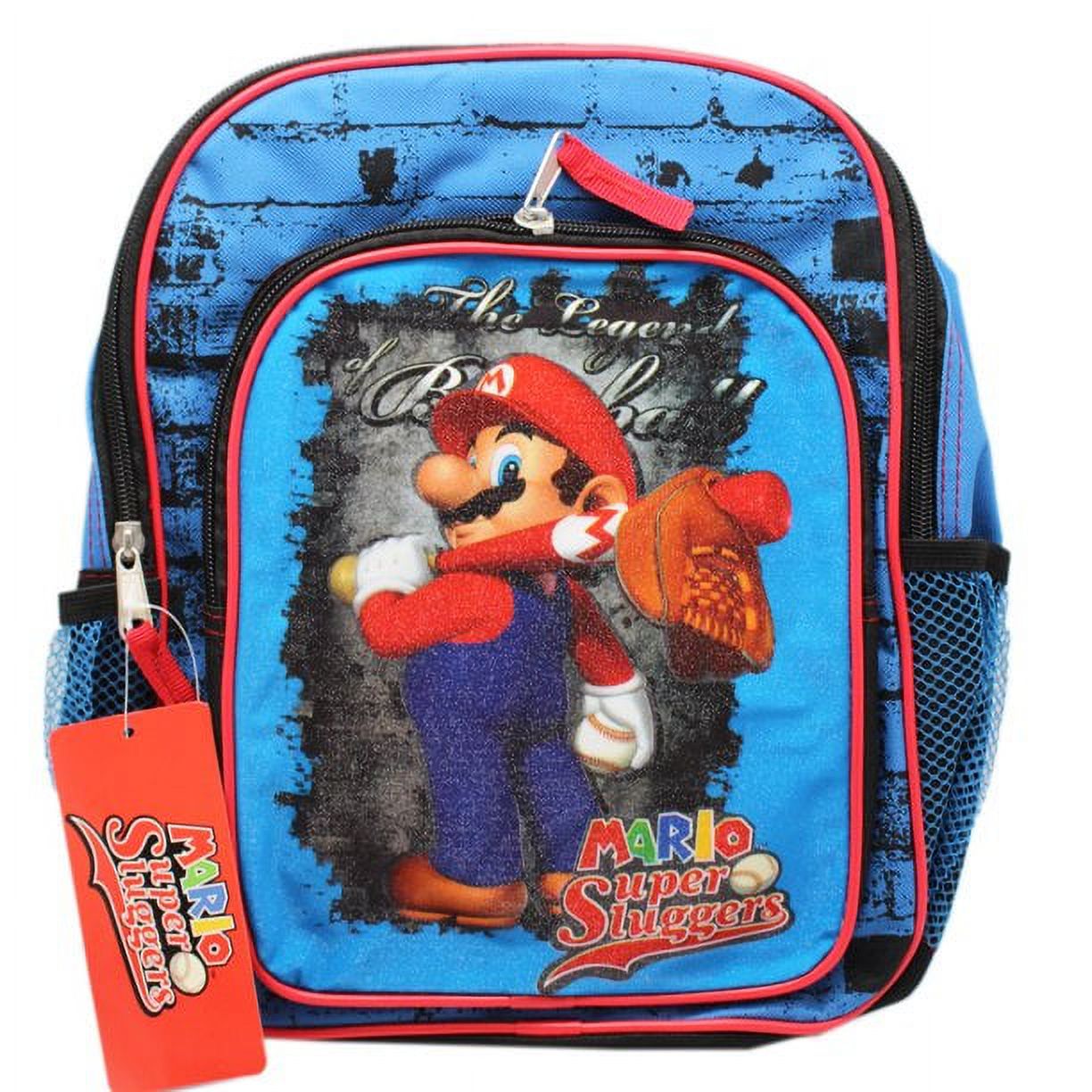 Super Mario Backpack Prek Mario Super Sluggers Blue Small Size Kids