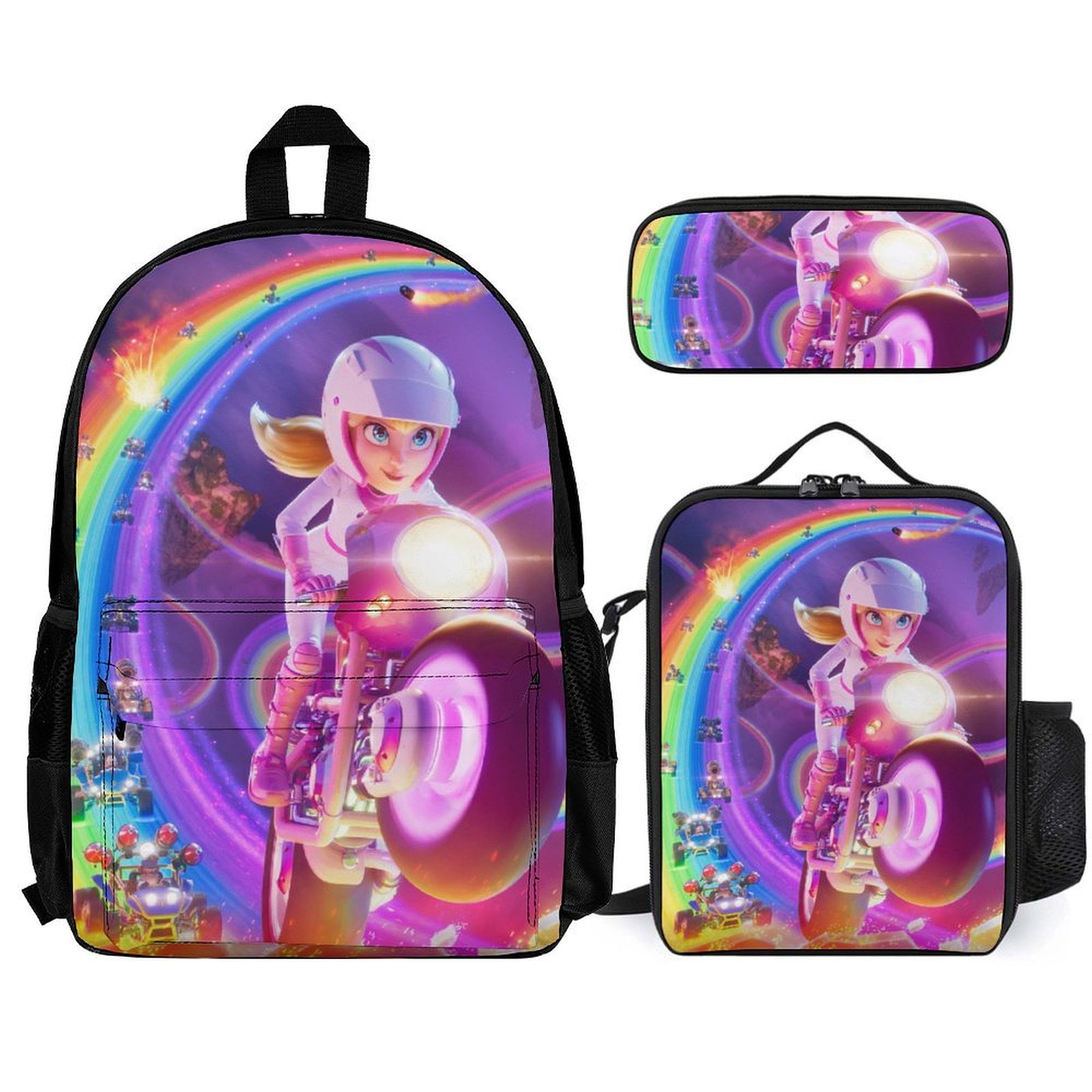 Mari-o Backpack Set, Backpack with Lunch Box and Pencil Case 3pcs Set ...