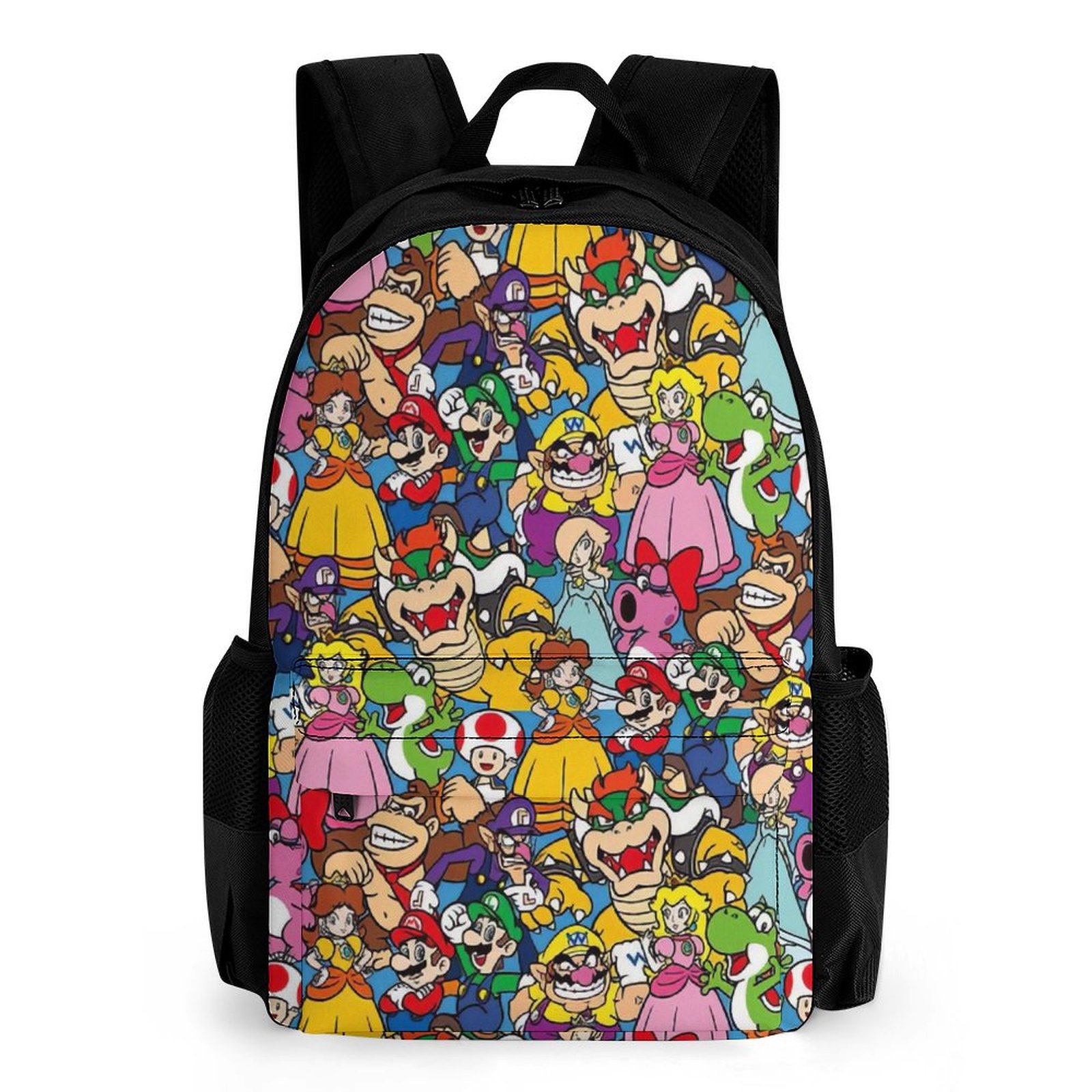 Super Mario Backpack with Adjustable Straps, Multiple Pockets Backpack for Kids Adult, Perfect for School Travel Work Camping