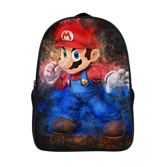 Super Mario Basic Backpack Schoolbag Travel Bag 2 Compartment Bookbag Laptop Daypack Satchel Rucksack 16 Inch