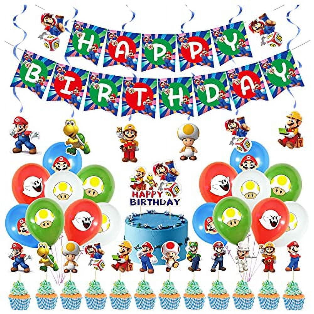 44Pcs Nintendo Super Mario Bros Party Supplies for Kids Birthday Birthday  Party