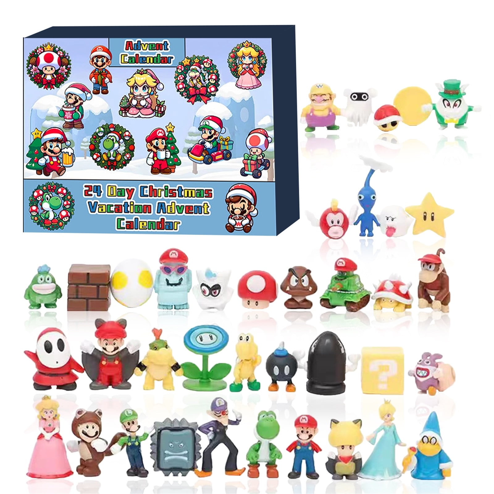 Super Mario Blind Box Christmas Advent Calendar Toy Comic Advent Resin