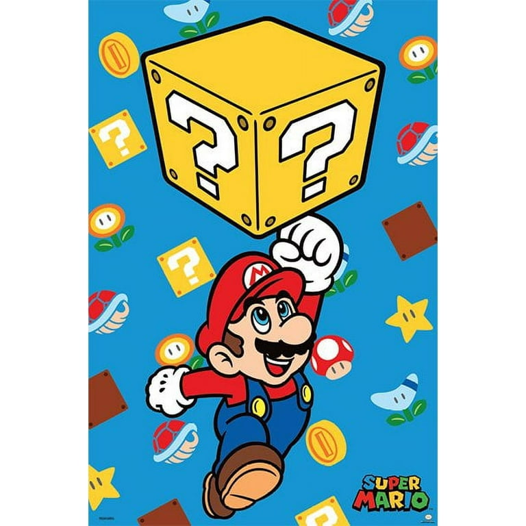 SUPER MARIO BLOCK JUMP 24X36 POSTER VIDEO GAME NINTENDO MARIO BROS