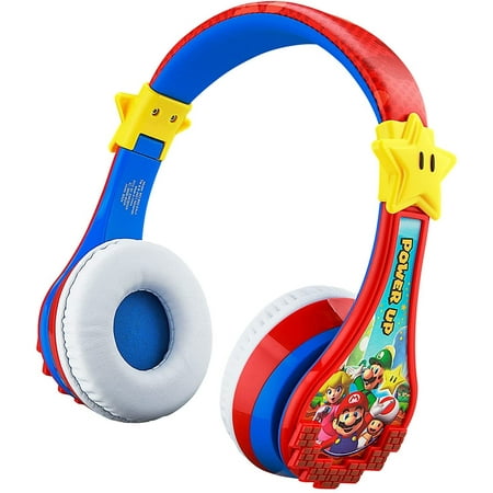 eKids - Super Mario Bluetooth Headphones - red