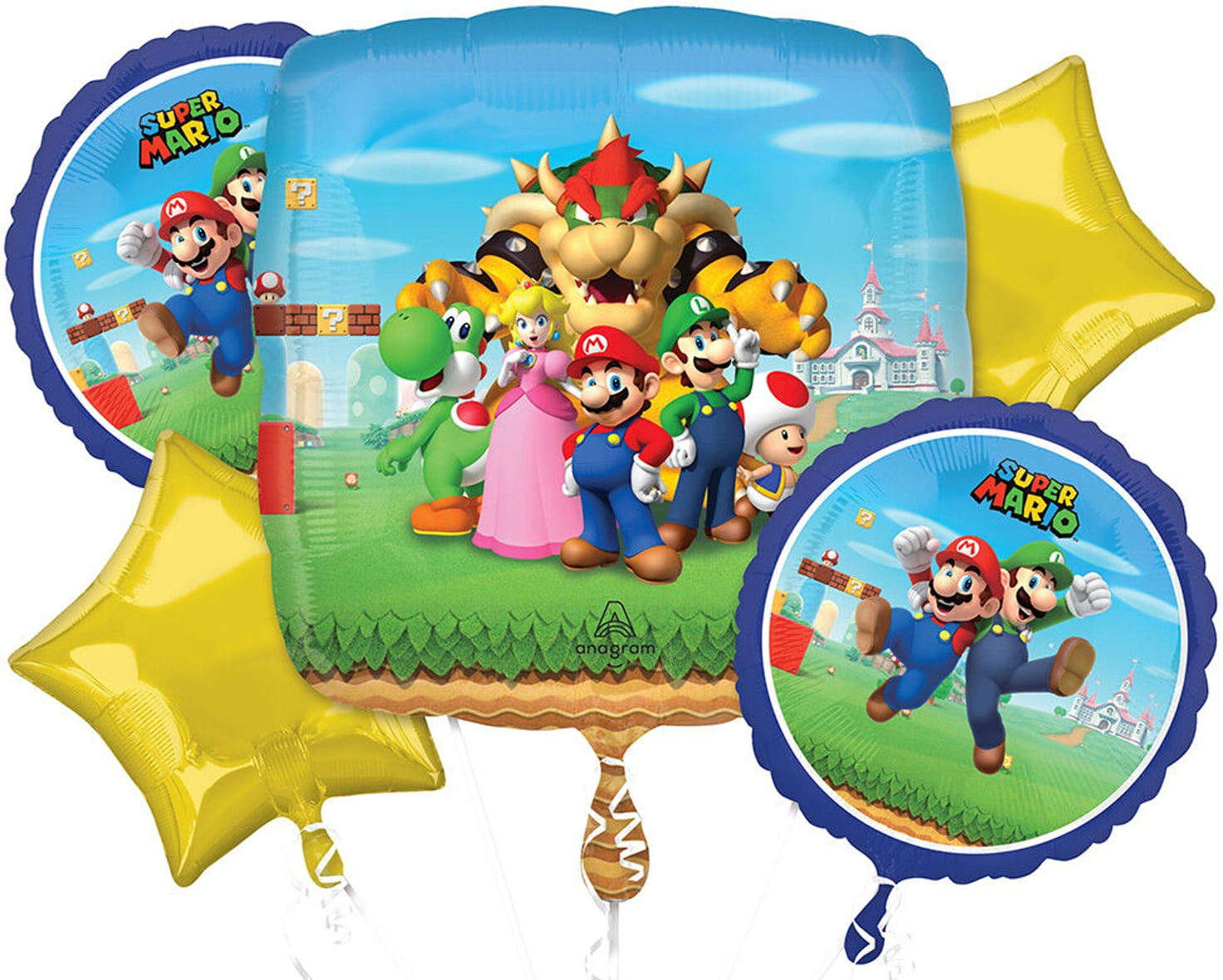 Ensemble de ballons Super Mario - 60x44cm - Ballon aluminium - Super Mario  - Luigi 