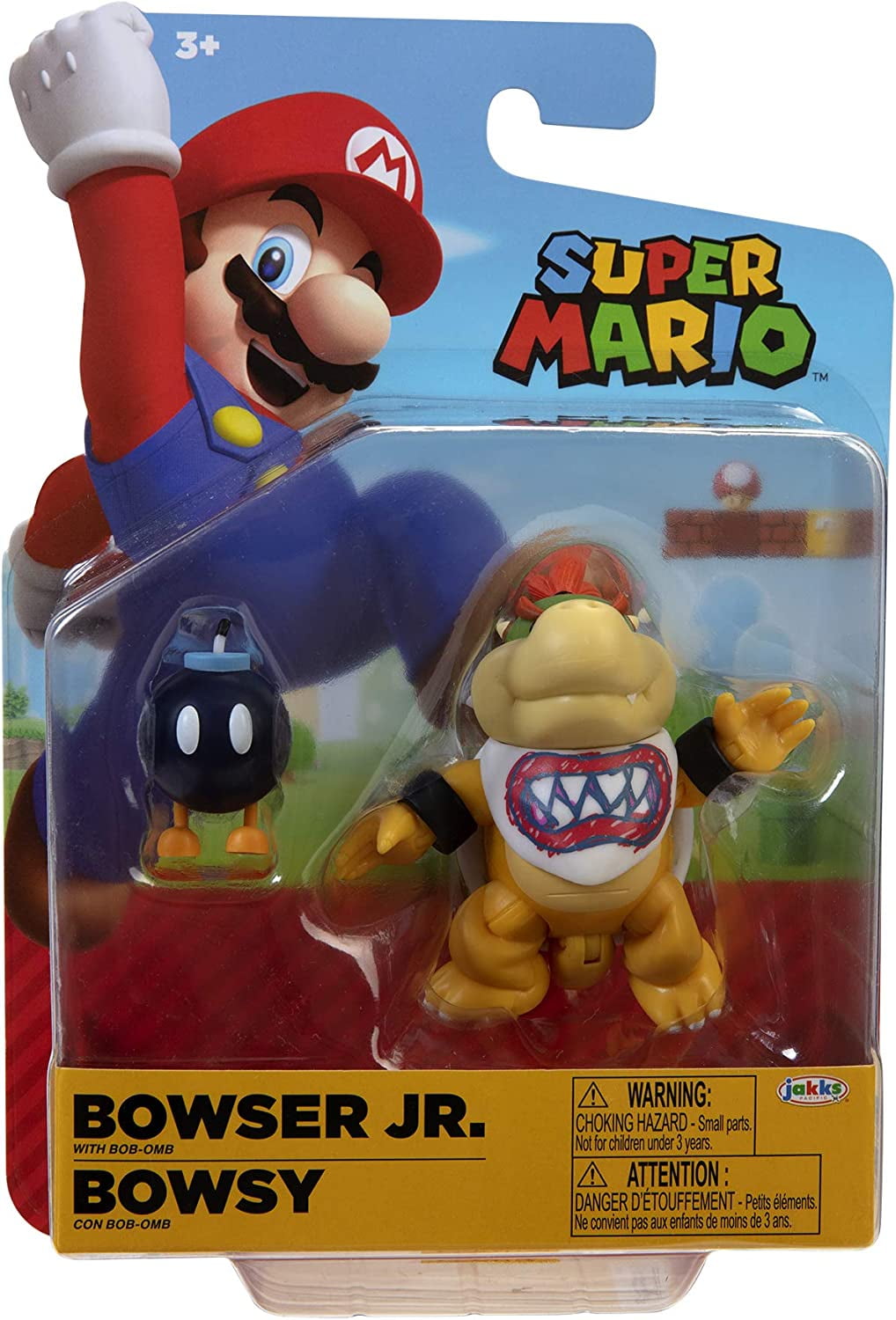 Super Mario Bowser Jr. Action Figure with Bob-Omb