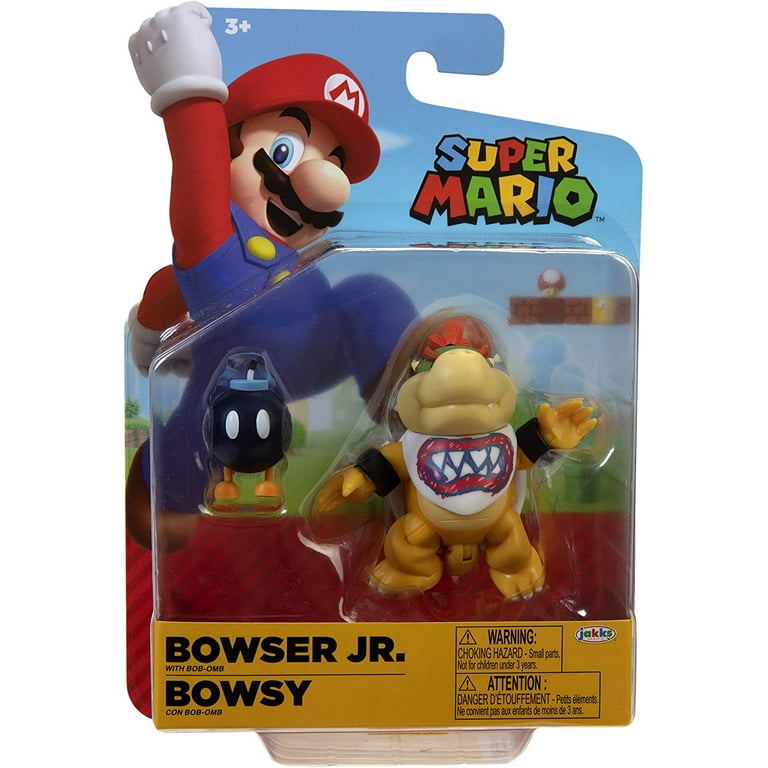 Super Mario Bowser Jr. Action Figure with Bob-Omb