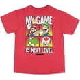 thumbnail image 1 of Super Mario Boy's Colorful Characters Graphic T-Shirt, Red Heather, Small (8), 1 of 1