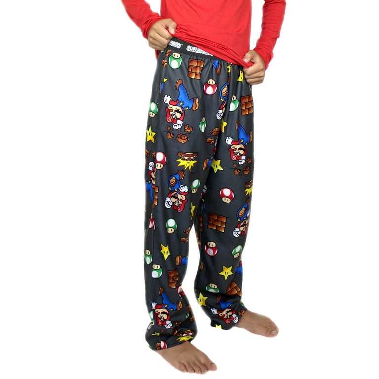 Super Mario Boy's Flannel Pajama Pants (Little Kid/Big Kid) 21NE112BPT