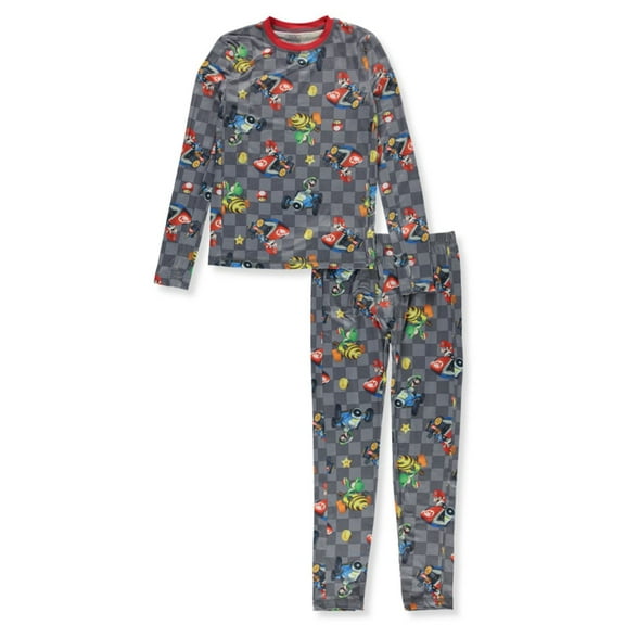 Super Mario Boys' 2-Piece Pajamas - gray, 7 - 8