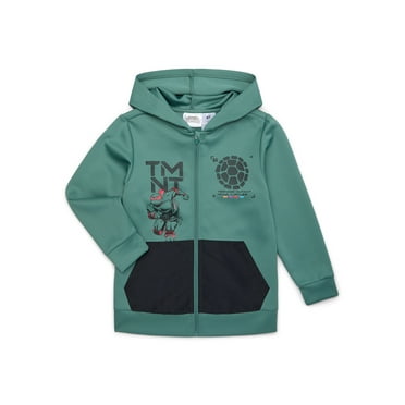 Teenage Mutant Ninja Turtles Boys’ Active Graphic Jacket with Hood, Sizes 4-18
