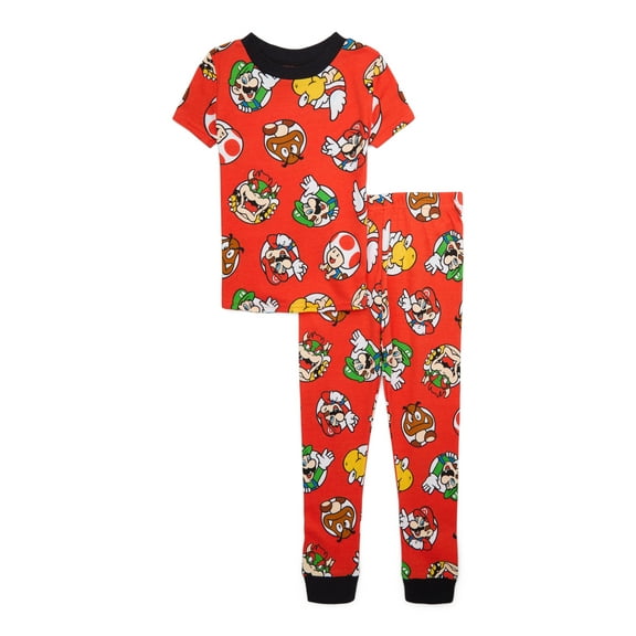 Super Mario Boys Cotton Pajama Set, 2-Piece, Sizes 4-10