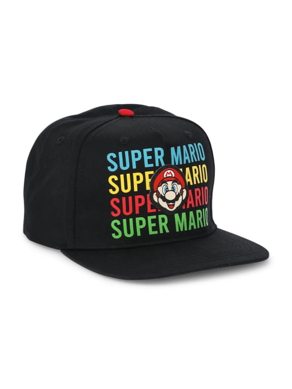 Super Mario Boys Cotton Snapback Hat, One Size Fits Most