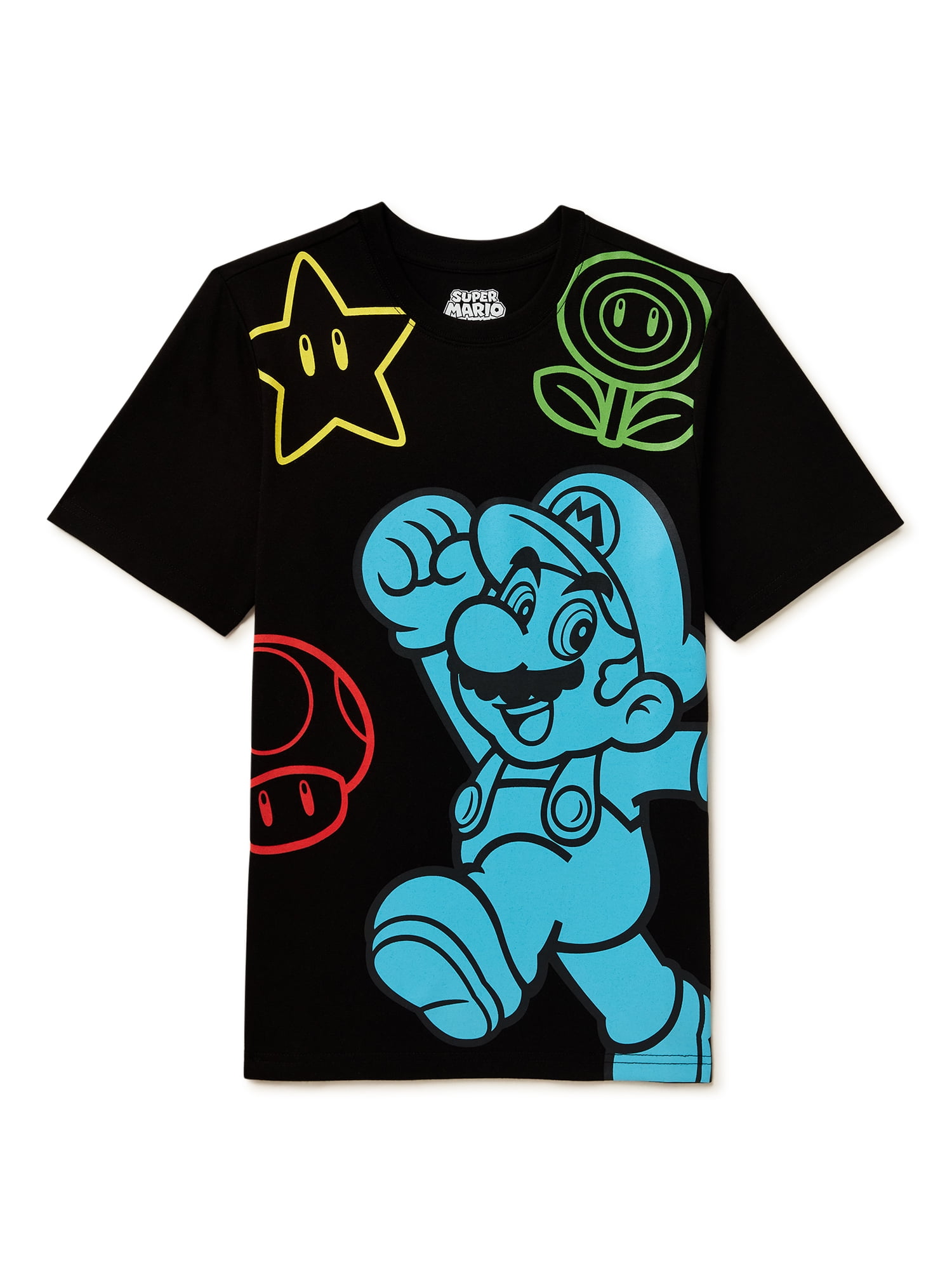 Super Mario Boys Graphic T-Shirt, Sizes 4-18 - Walmart.com