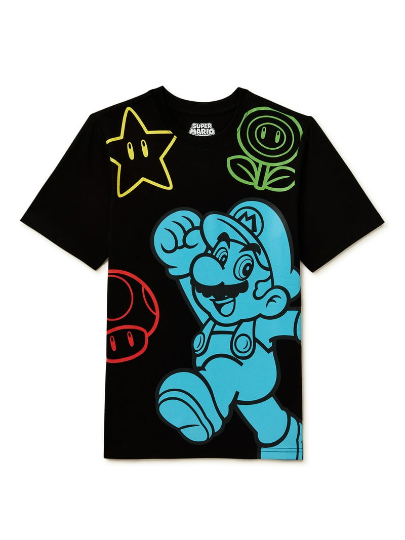 Super Mario Boys Graphic T-Shirt Nintendo 60% Cotton