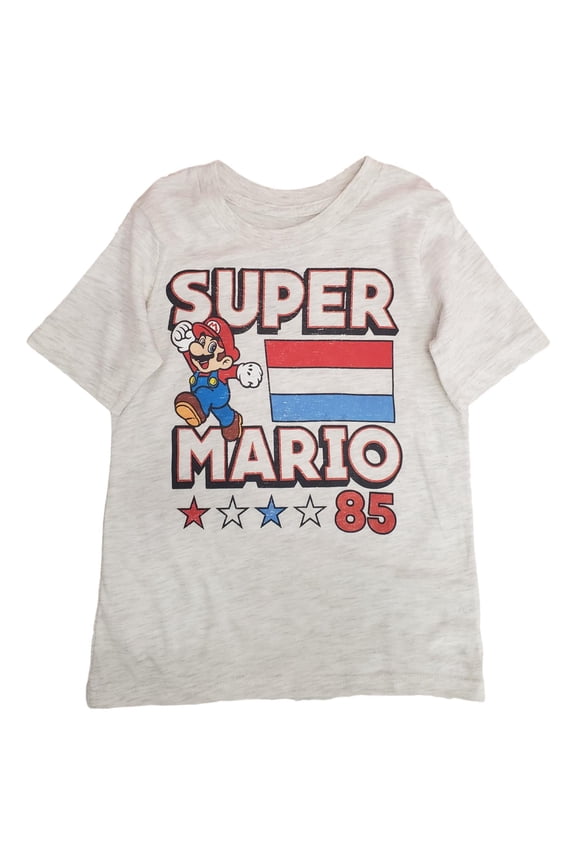 Boys Light Gray Short Sleeve Video Gamer Tee Shirt T-Shirt 7