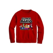 Super Mario Boys Long Sleeve Graphic Sweatshirt, Sizes XS-XXL