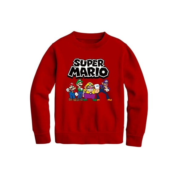 Super Mario Boys Long Sleeve Graphic Sweatshirt, Sizes XS-XXL