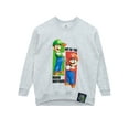 thumbnail image 1 of Super Mario Boys Mario and Luigi Sweater Grey Sizes 4-14, 1 of 3