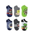 thumbnail image 1 of Super Mario, Boys No-Show Socks, 6-Pack, Sizes S-L, 1 of 6