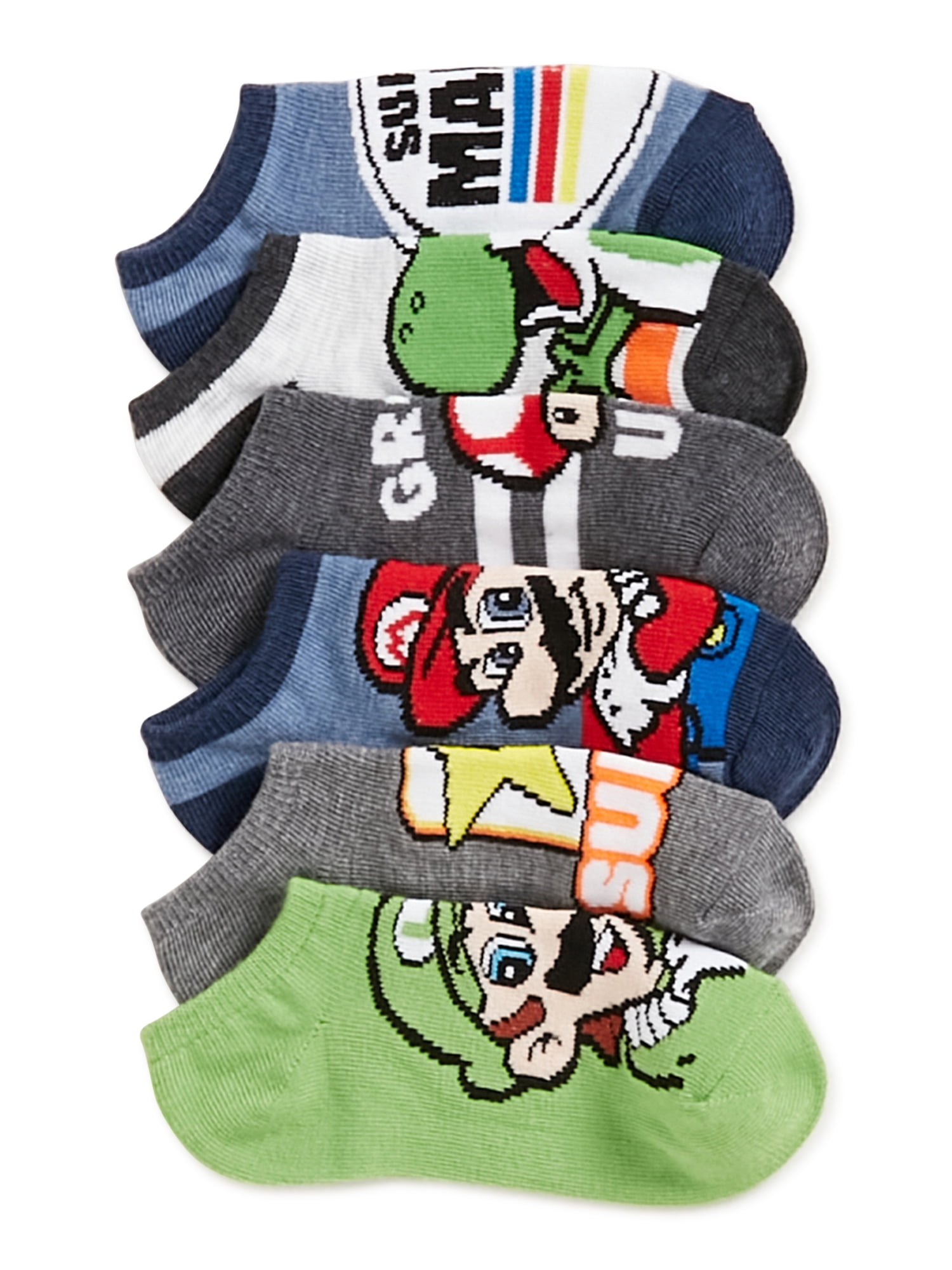 Nintendo Super Mario - NoShow Men's Socks - Size 6 1/2-12 - 3