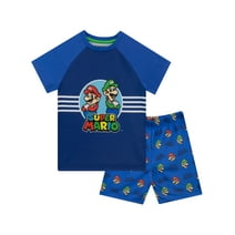 Super Mario Boys Short Sleeve Pajamas Sizes 3 - 12