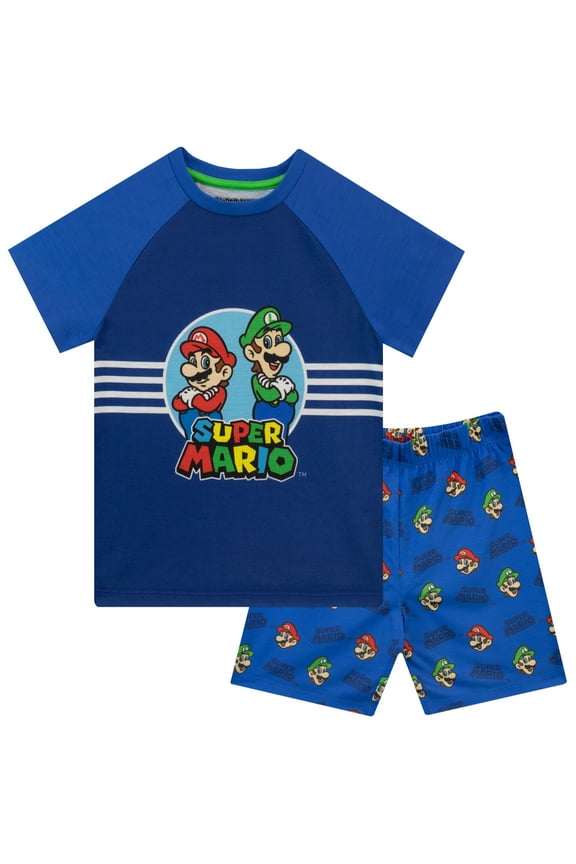 Boys Short Sleeve Pajamas Sizes 3 - 12