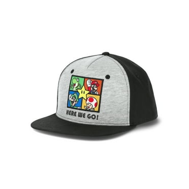 Super Mario Boys Snapback Hat, One Size Fits Most