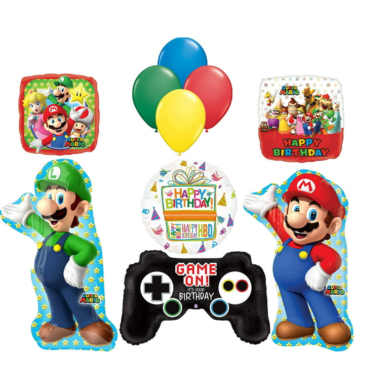 Cadeau Mario Anniversaire,100pcs Cadeaux Super Party Set