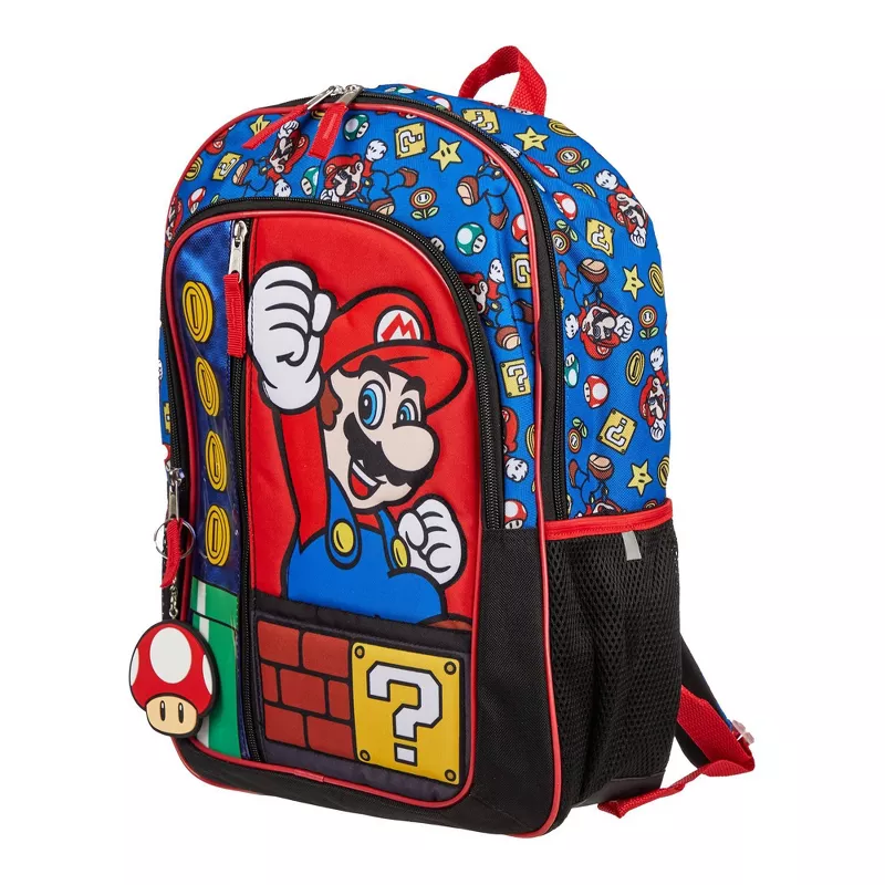 Super Mario Bros 16 Laptop Backpack for Kids Teens
